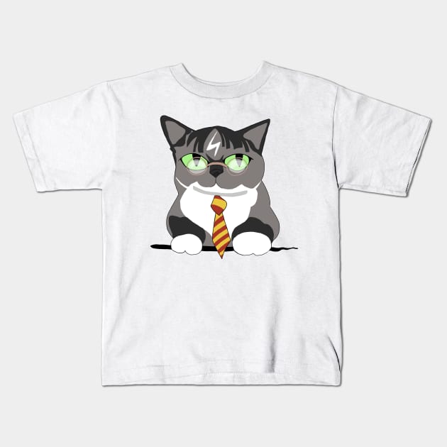 Furry Catter Kids T-Shirt by macpeters